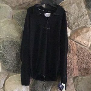 NWT Black half zip sweater